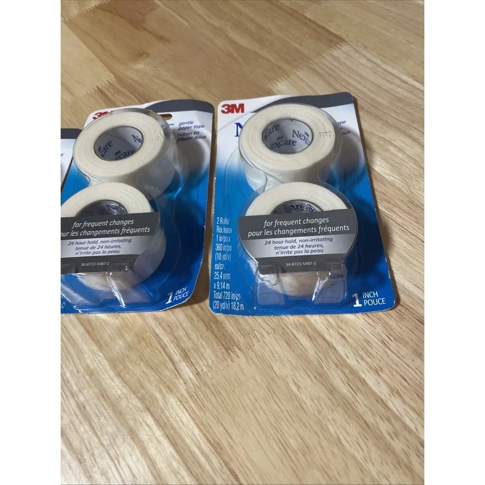 Nexcare Gentle Paper Tape 1 In x 10 Yds, 3 Rolls of Tape Easy On / Off - 3 Pack